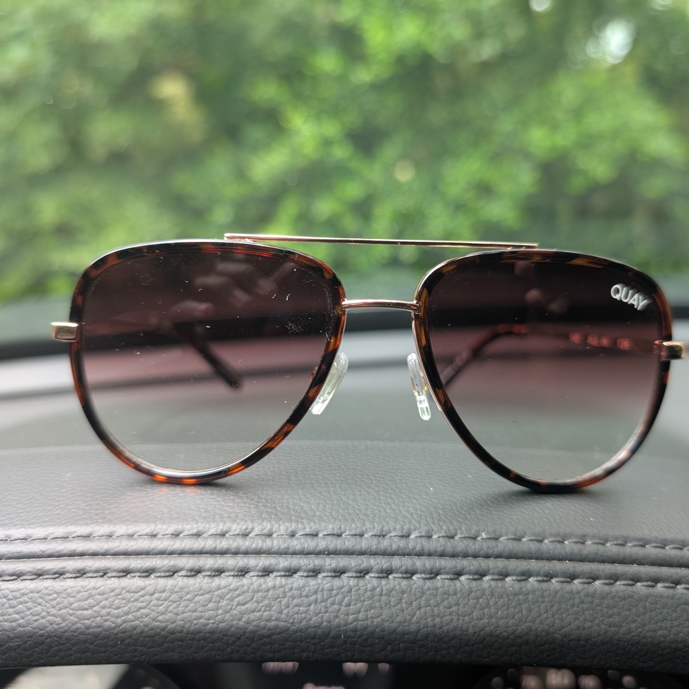 Quay Australia Tortoise Shell Aviator Sunglasses